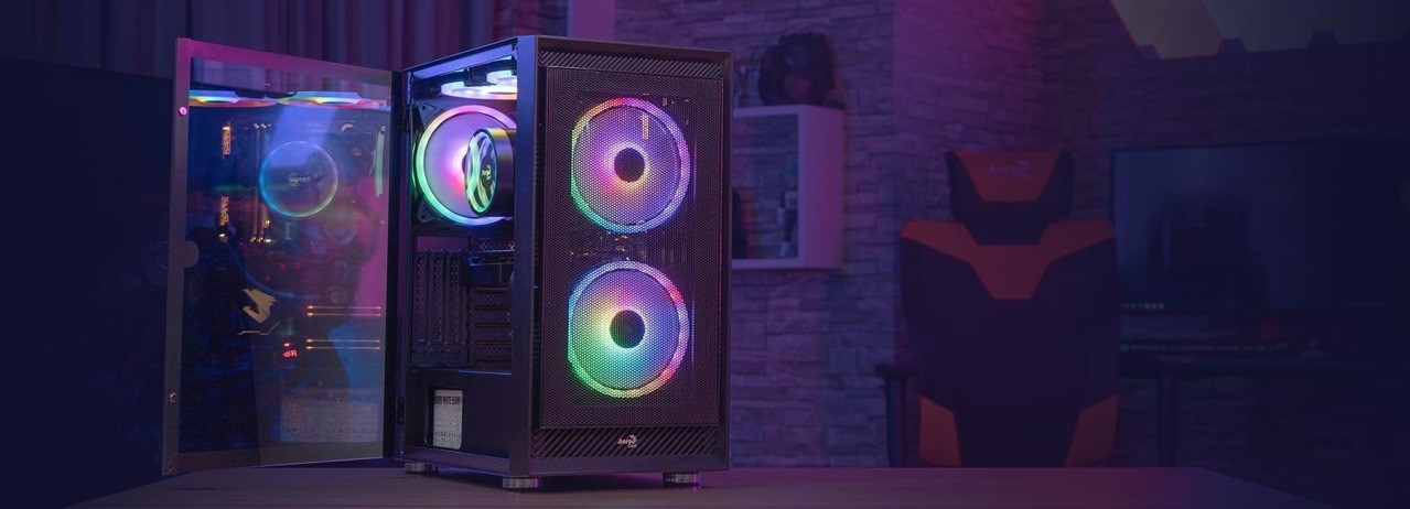 Obudowa AEROCOOL PGS GRAPHITE-G-BK-v2 FRGB czarna - zdjęcie 5