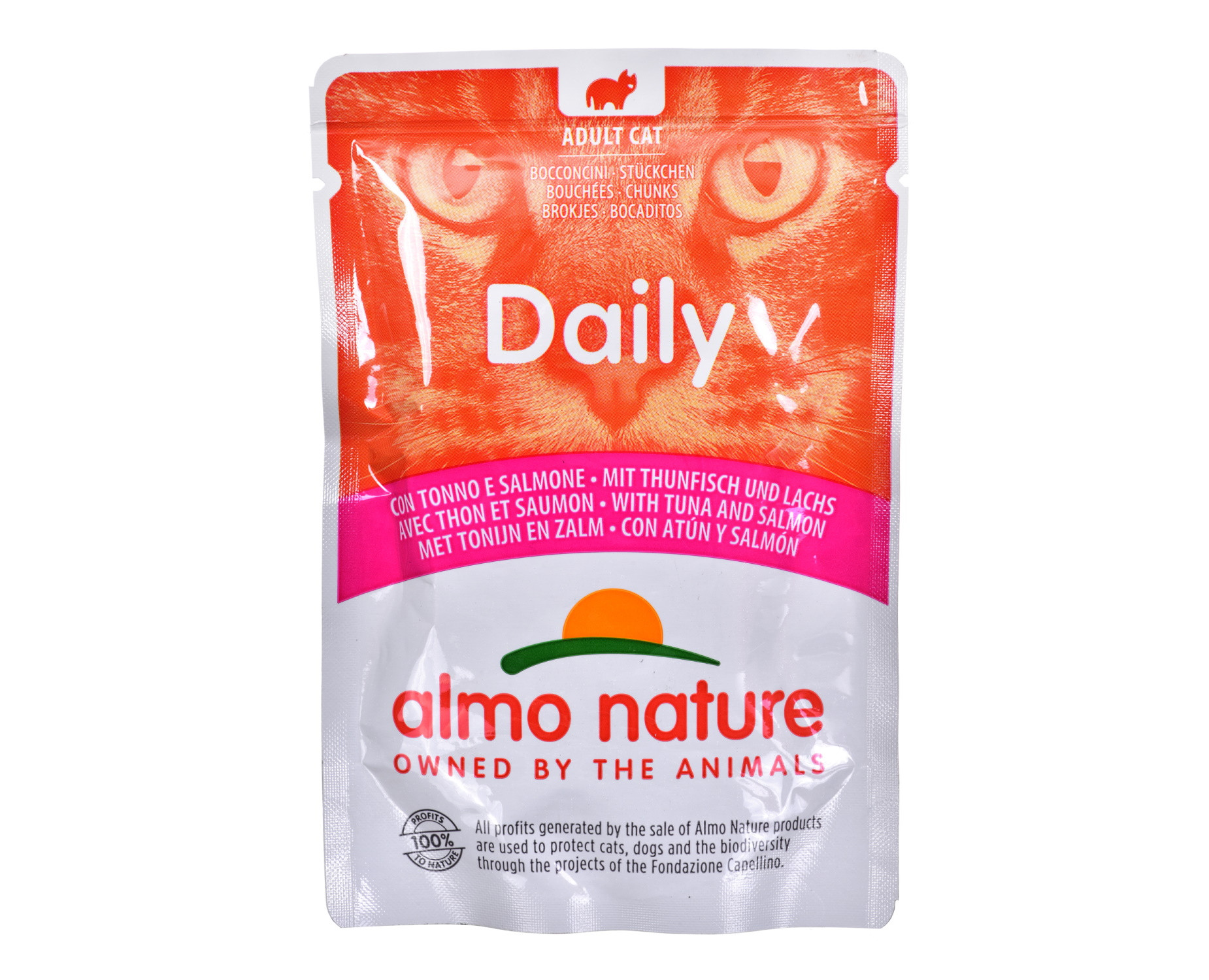 ALMO NATURE Daily Menu Tuńczyk z łososiem - mokra karma dla kota - saszetka 70 g - zdjęcie 1