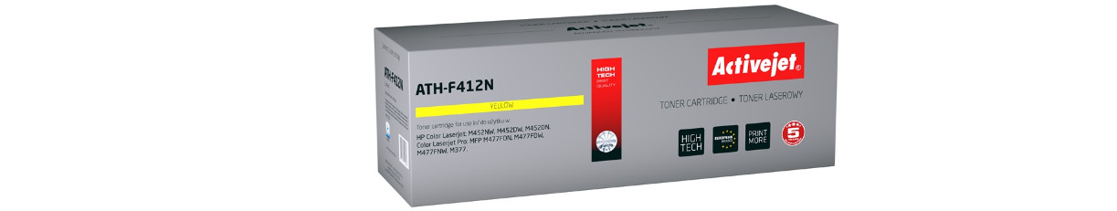 Activejet ATH-F412N Toner do drukarki HP, Zamiennik HP 410A CF412A; Supreme; 2300 stron; żółty. - zdjęcie 6
