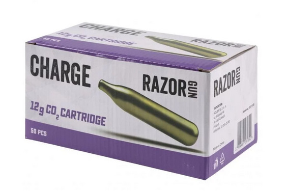 Kapsuły CO2 RazorGun 12g - 50 sztuk w pudełku - zdjęcie 1