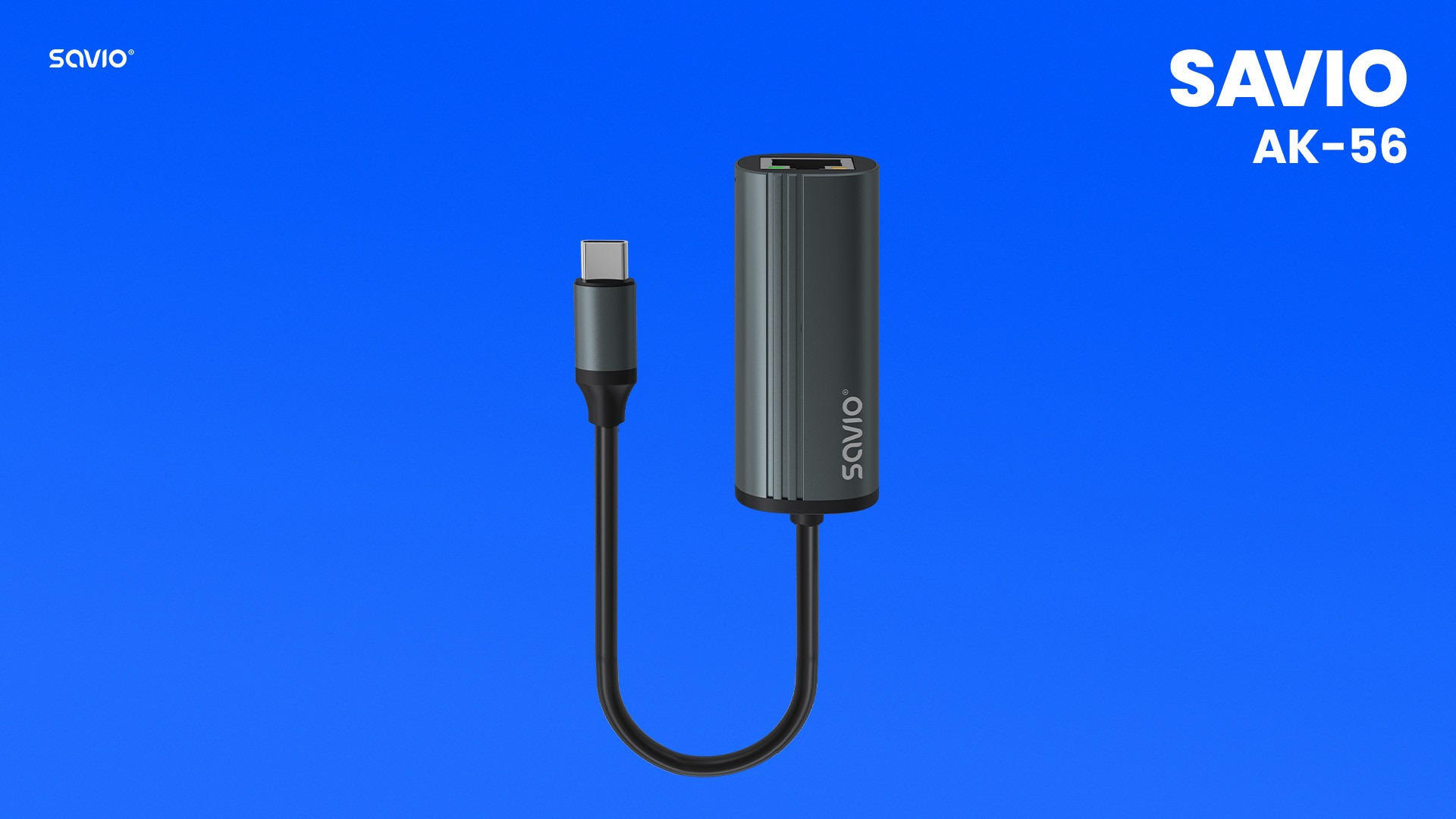 SAVIO AK-56 ADAPTER USB-C 3.1 GEN 1 DO RJ-45 - zdjęcie 1