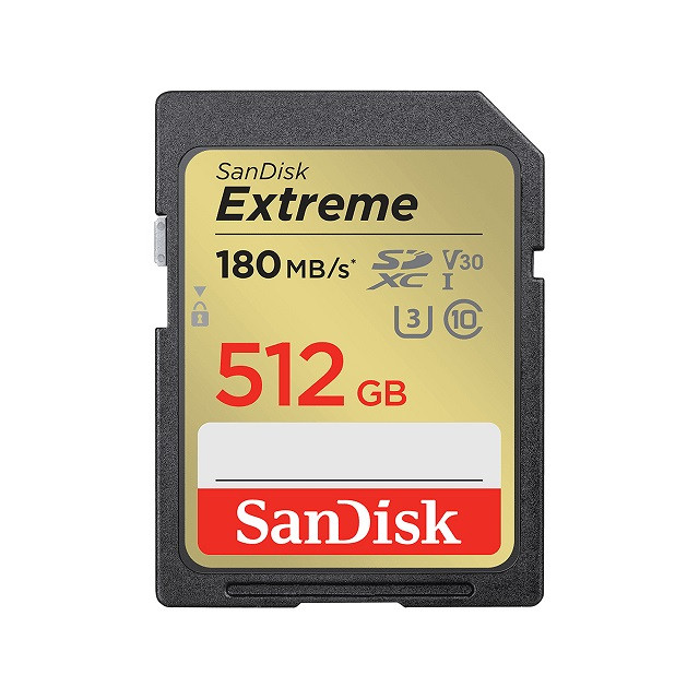 KARTA SANDISK EXTREME SDXC 512 GB 180/130 MB/s C10 V30 UHS-I U3 - zdjęcie 1
