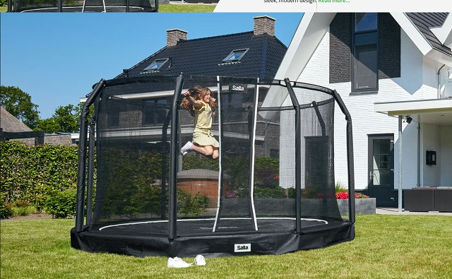 Trampolina Premium Ground Combo 366cm Czarna - zdjęcie 4