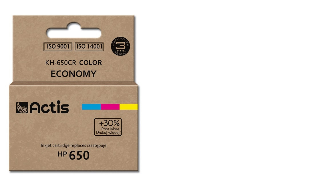 Actis KH-650CR Tusz do drukarki HP, Zamiennik HP 650 CZ102AE; Standard; 9 ml; kolor. - zdjęcie 1