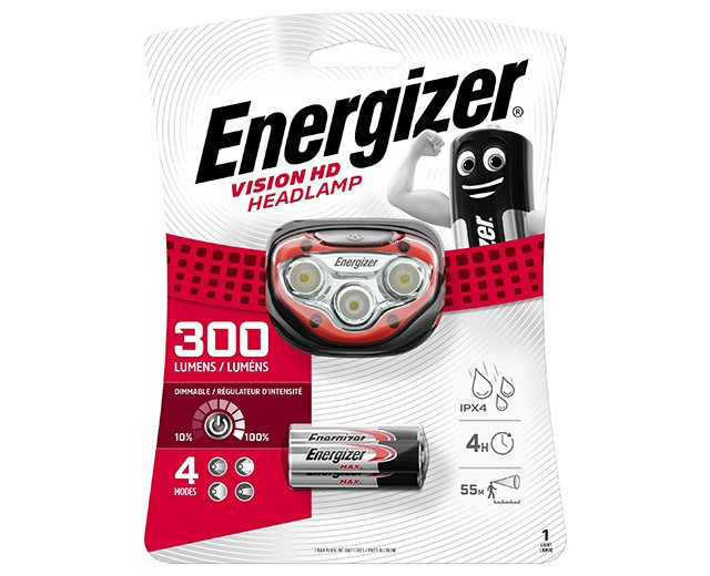 ENERGIZER LATARKA CZOŁOWA HEADLIGHT VISION HD HEADLAMP HEADLIGHT 3AAA 300 LUMENS - zdjęcie 1