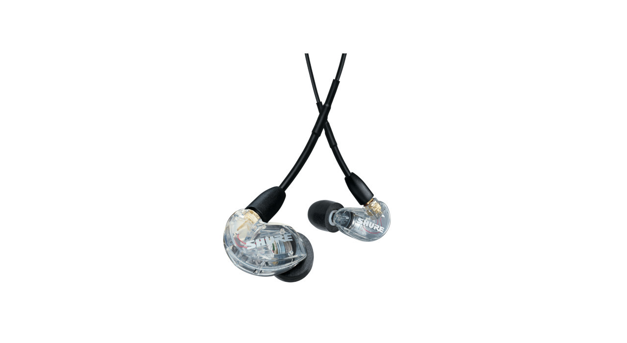 Shure SE215DYCL+UNI-EFS - Słuchawki douszne AONIC215 z pojedynczym przetwornikiem i kablem 3.5mm (przezroczyste) - zdjęcie 2
