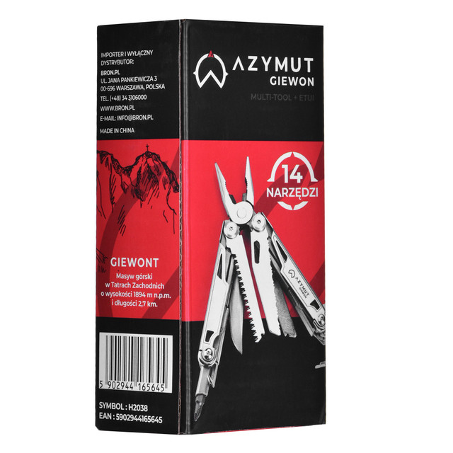 Multitool AZYMUT Giewon - 14 narzędzi + kabura do pasa (H2038) - zdjęcie 8