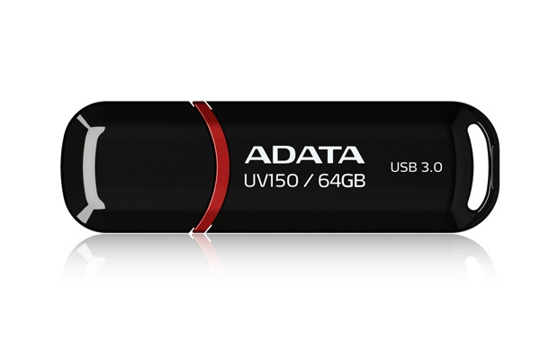 ADATA FLASHDRIVE USB UV150 64 GB USB 3.0 Czarny - zdjęcie 1