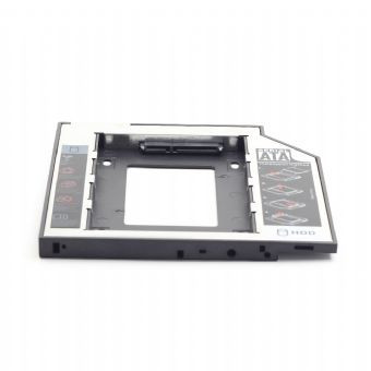 Ramka Montażowa Gembird Slim HDD/SSD 5.25->2.5 (W MIEJSCE CD/DVD W LAPTOPIE) - zdjęcie 1