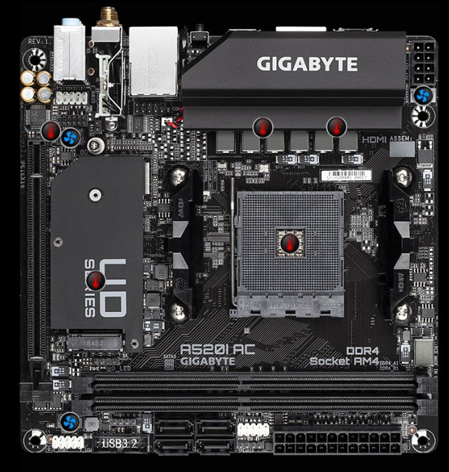 Płyta główna Gigabyte A520I AC - zdjęcie 6