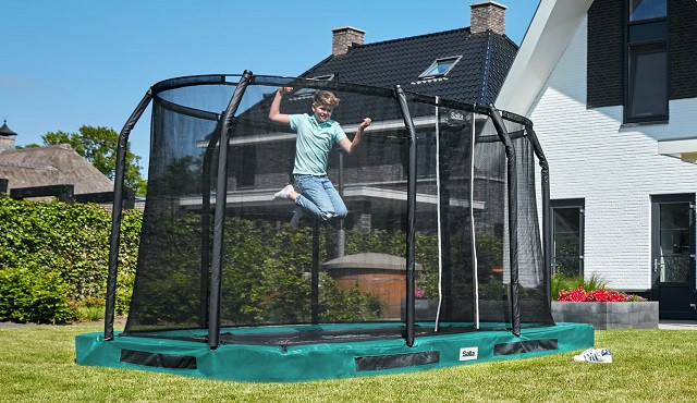 Trampolina Salta Premium Ground 366x244cm Zielona - zdjęcie 4