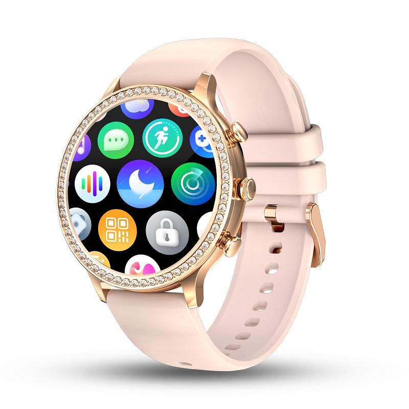 Smartwatch damski Manta Diamond Lusso srebrny + bransoletka YES - zdjęcie 15
