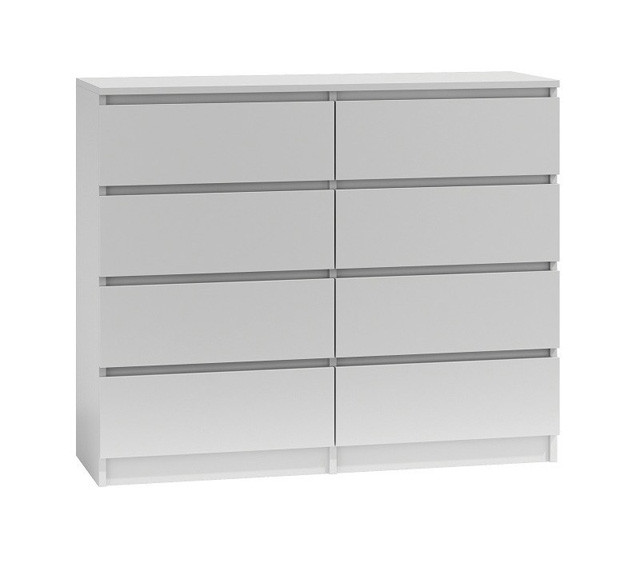 M8 MALWA KOMODA 120CM 8 SZUFLAD BIAŁY - zdjęcie 2