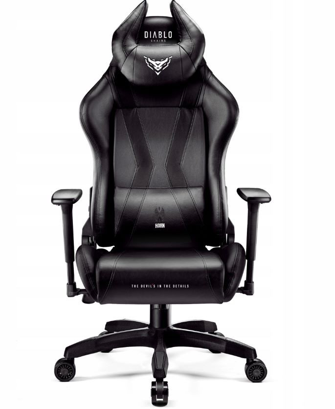 Fotel gamingowy DIABLO X-HORN 2.0 king fotel czarno-czarny - zdjęcie 2