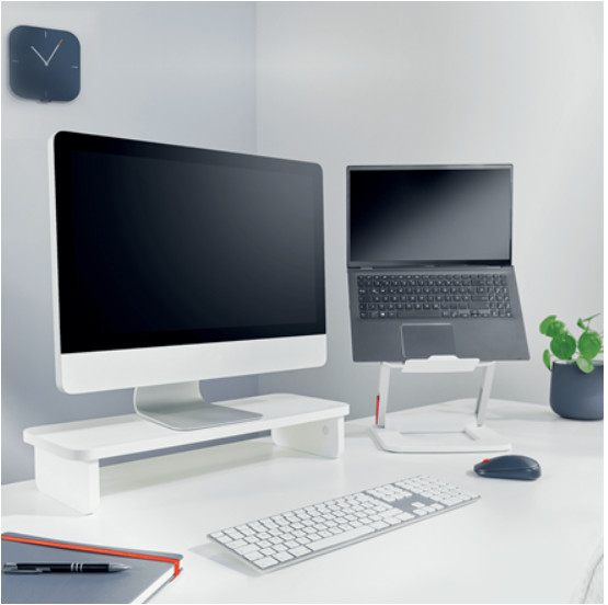 LEITZ Podstawka pod monitor Leitz Ergo, biała - zdjęcie 2
