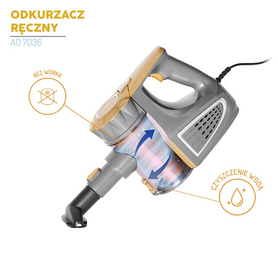 Odkurzacz ręczny ADLER AD 7036 - zdjęcie 3