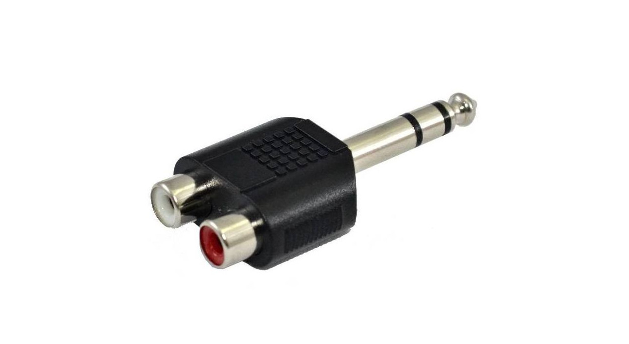 SSQ HA7 - Adapter 2 x gniazdo RCA - jack stereo 6.3mm - zdjęcie 1