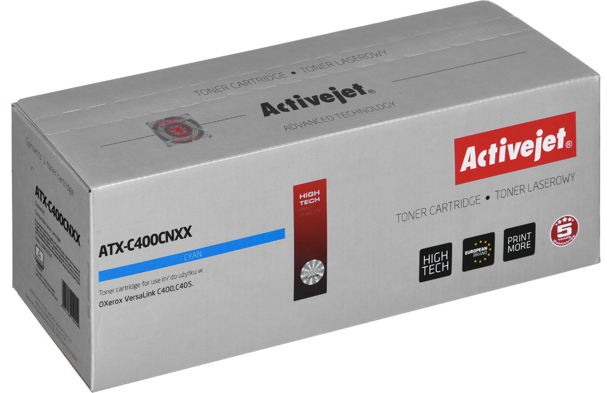 Activejet ATX-C400CNXX Toner do drukarki Xerox, zamiennik Xerox 106R03534; Supreme; 8000 stron; błękitny. - zdjęcie 6