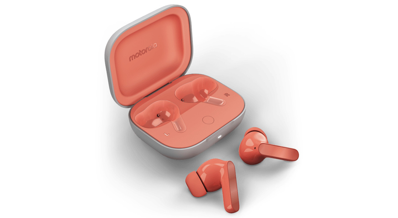 Słuchawki BT Moto buds Wireless Earbuds, Coral Peach - zdjęcie 1