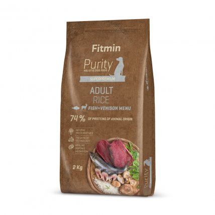 FITMIN Purity Adult Rice Fish & Venison - sucha karma dla psa - 2kg - zdjęcie 1