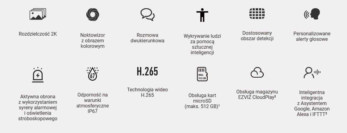 Kamera IP EZVIZ H3C 2K (OutdoorBullet) CS-H3c-R100-1K3WKFL(2.8mm) - zdjęcie 2