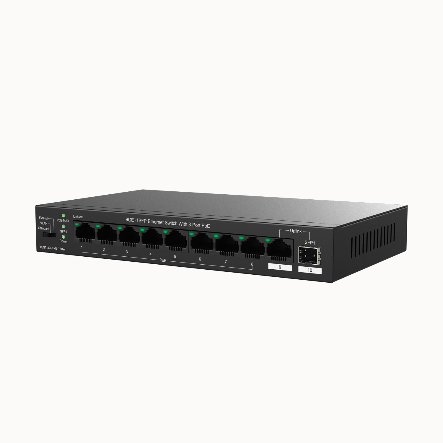 Switch Tenda TEG1110PF-8-120W - zdjęcie 3