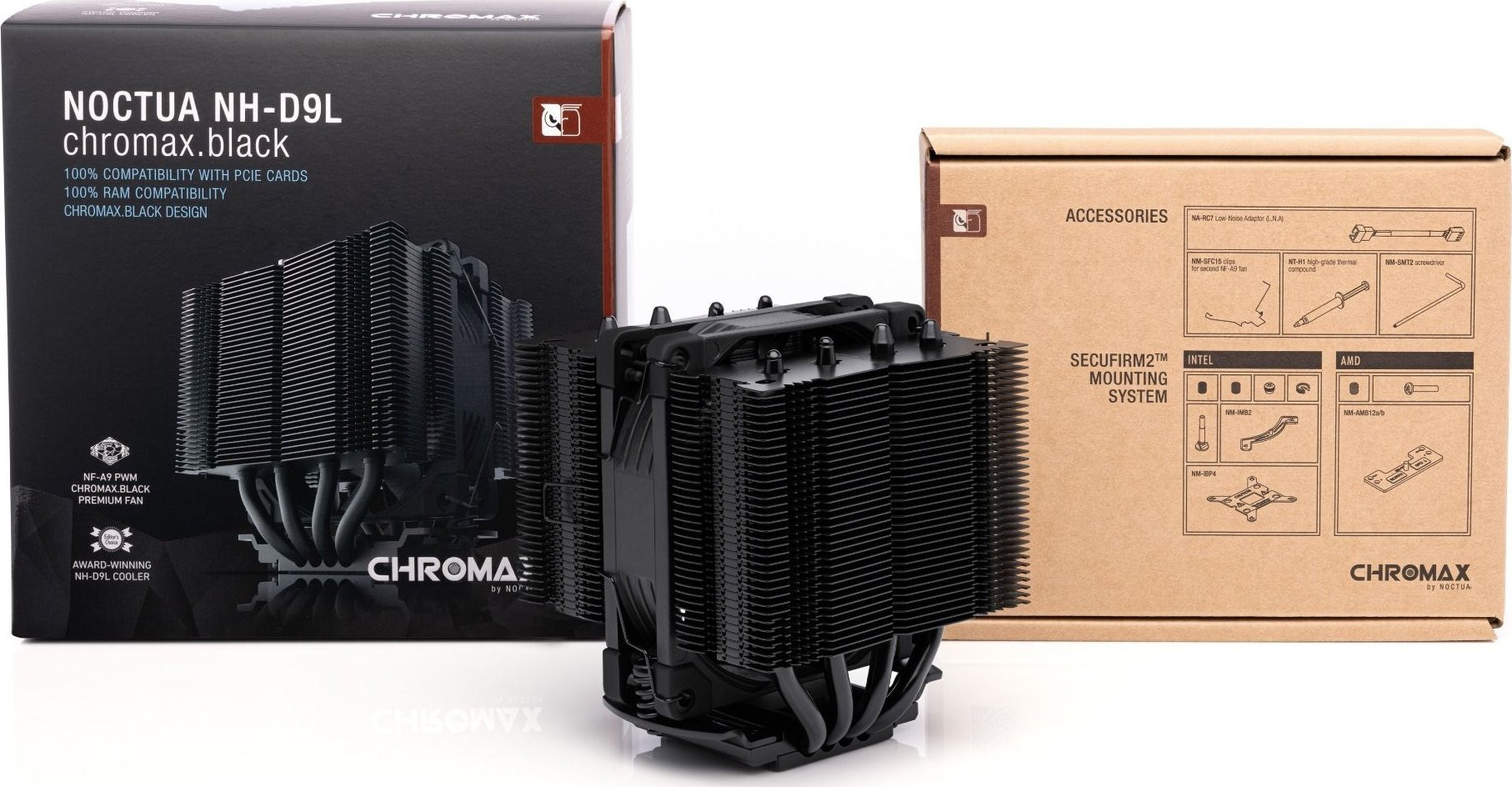 Chłodzenie CPU NOCTUA NH-D9L chromax.black - zdjęcie 1