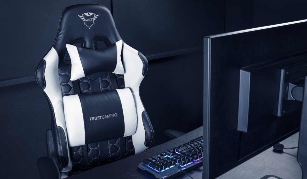 Fotel gamingowy TRUST GXT708W RESTO CHAIR WHITE (24434) - zdjęcie 1