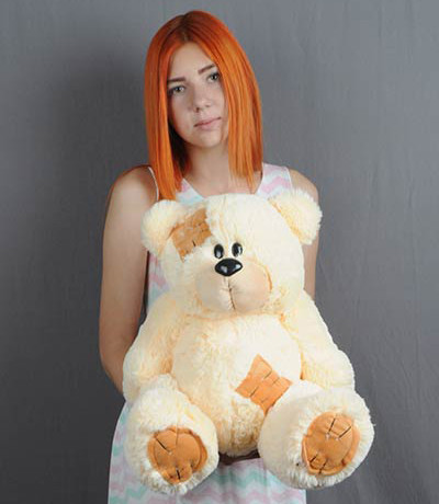 Miś TEDDY 60cm kremowy - zdjęcie 1