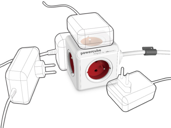 Allocacoc Przedłużacz PowerCube Extended USB 1.5 m Grey - zdjęcie 2