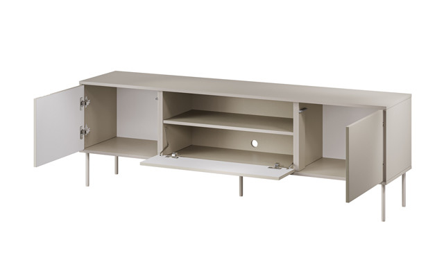 Szafka RTV EF TRESSE 180x40x54,5 kaszmir mat - zdjęcie 3
