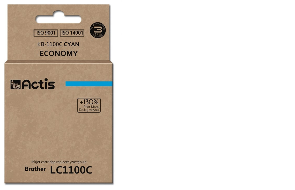 Actis KB-1100C Tusz do drukarki Brother, Zamiennik Brother LC1100C/980C; Standard; 19 ml; błękitny. - zdjęcie 1