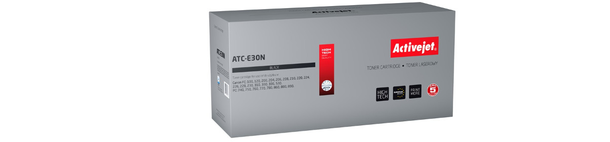 Activejet ATC-E30N Toner do drukarki Canon, Zamiennik Canon E-30; Supreme; 4000 stron; czarny. - zdjęcie 6