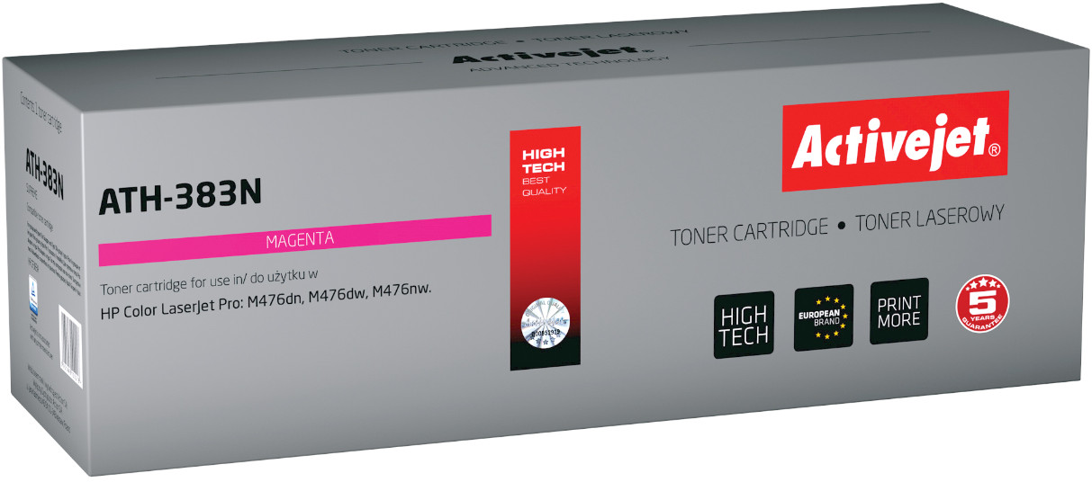 Activejet ATH-383N Toner do drukarki HP, Zamiennik HP 312A CF383A; Supreme; 2700 stron; purpurowy. - zdjęcie 6