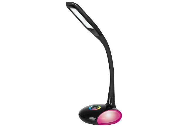 Nowoczesna lampka na biurko wielokolorowa RGB LED Activejet VENUS RGB czarna z funkcją oświetlenia nocnego - zdjęcie 1