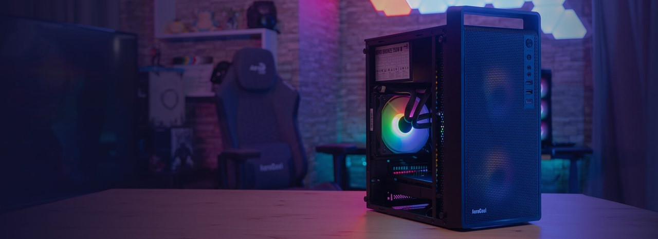 OBUDOWA AEROCOOL PGS CS-109-G-BK-v1 FRGB czarna - zdjęcie 2