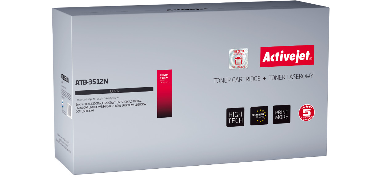 Activejet ATB-3512N Toner do drukarki Brother, Zamiennik Brother TN-3512; Supreme; 12000 stron; czarny. - zdjęcie 6