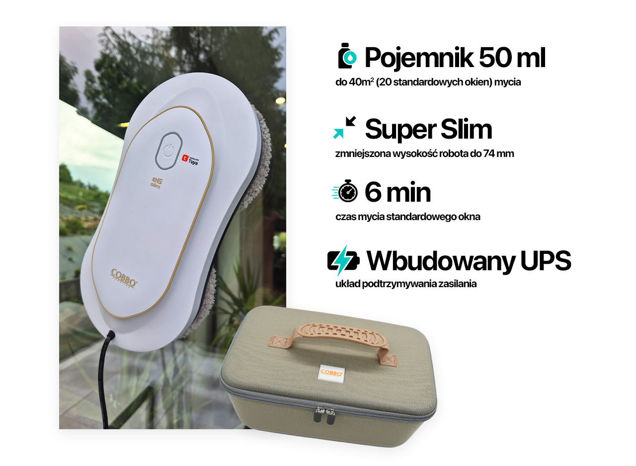 COBBO ROBOT DO MYCIA OKIEN E6 SLIM - zdjęcie 8