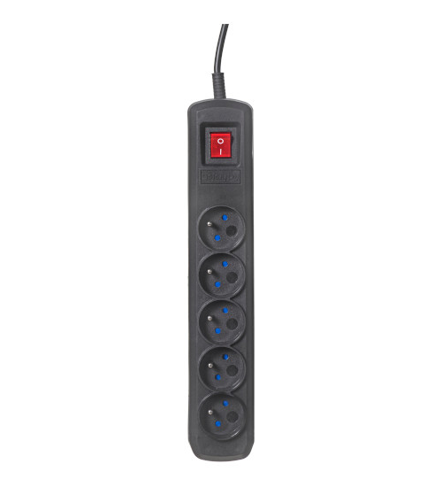 Listwa przeciwprzepięciowa Activejet 5gn/3m/cz (10A; 2300W) 3m; kolor czarny - zdjęcie 1