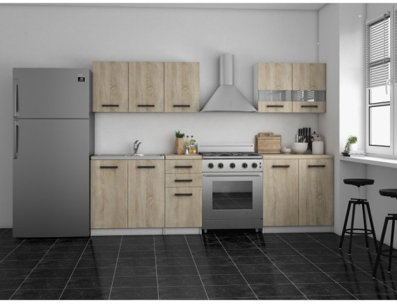 KUCHNIA SET 2M BIAŁY MAT/ SONOMA - zdjęcie 1
