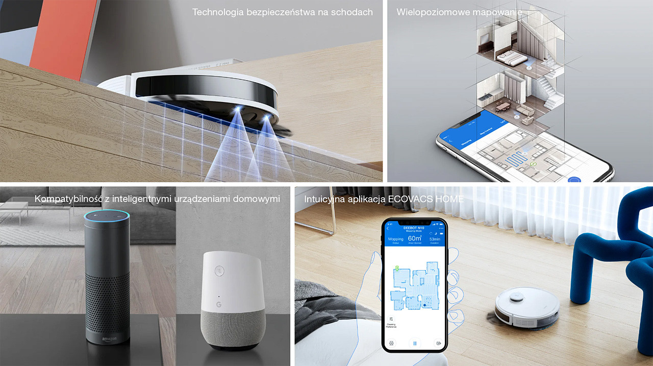 Robot sprzątający Ecovacs Deebot N10 Plus (biały) - zdjęcie 18