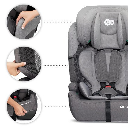 Kinderkraft fotelik COMFORT UP i-Size 9-36kg Szary - zdjęcie 7
