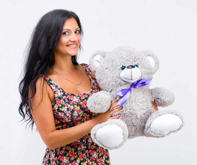 Miś TOMMY 65cm szary - zdjęcie 1