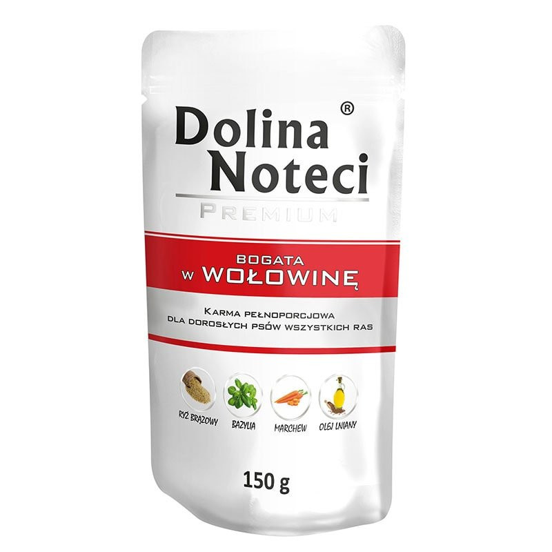 DOLINA NOTECI Premium bogata w wołowinę - mokra karma dla psa - 150 g - zdjęcie 1