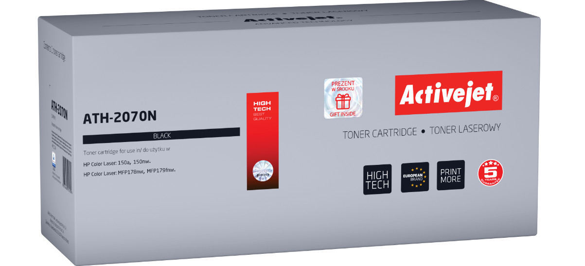 Activejet ATH-2070N Toner do drukarek HP, Zamiennik HP 117A W2070A; 2070A; supreme; 1000 stron; czarny. - zdjęcie 6