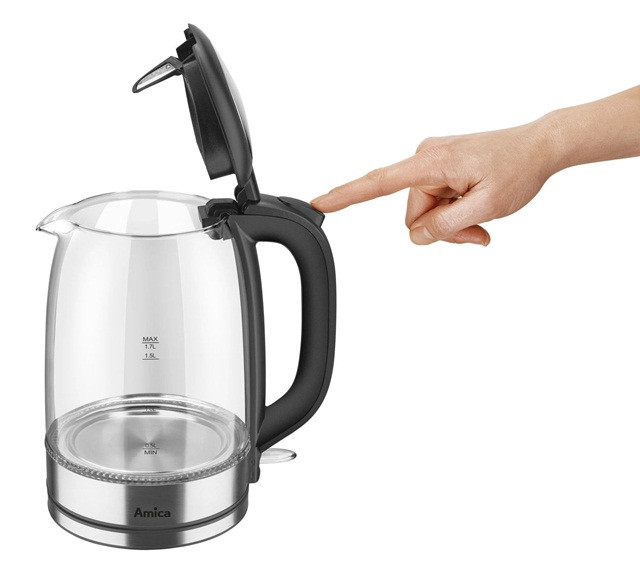 CZAJNIK AMICA SZKLANY KD 2050G INOX - zdjęcie 2