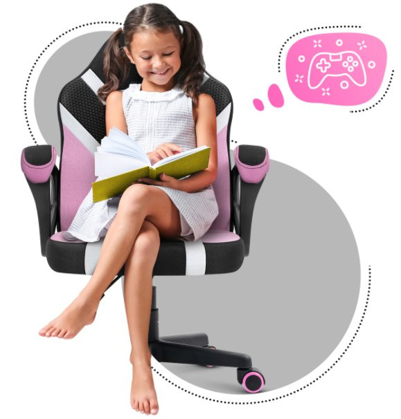 Fotel gamingowy dla dziecka HZ-Ranger 1.0 pink msh - zdjęcie 4