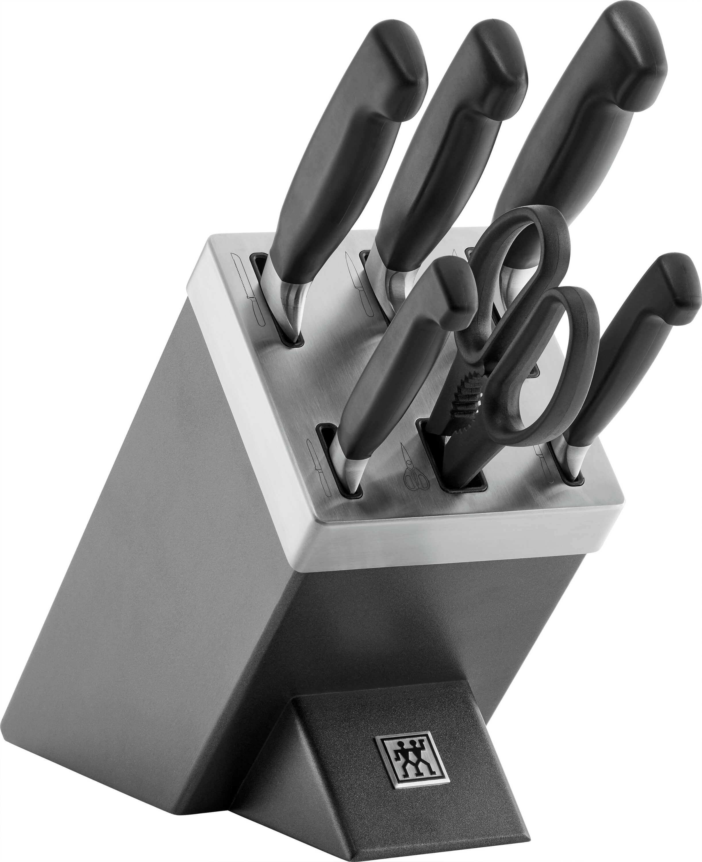 Zestaw noży samoostrzących ZWILLING Four Star 35148-507-0 7 elementów szary - zdjęcie 1