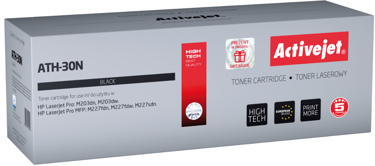 Activejet ATH-30N Toner do drukarki HP, Zamiennik HP 30A CF230A; Supreme; 1600 stron; czarny. - zdjęcie 6