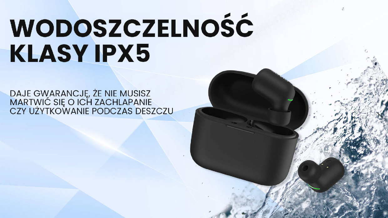 SAVIO BEZPRZEWODOWE SŁUCHAWKI BLUETOOTH IPX TWS-09 - zdjęcie 3